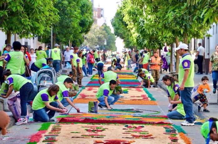 La alfombra es conocida como la más grande de Guatemala. Foto: Facebook Municipalidad de Guatemala, de 2018/La Hora