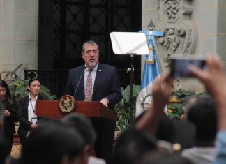 El presidente, Bernardo Arévalo, brinda conferencia de prensa. Foto: José Orozco/La Hora