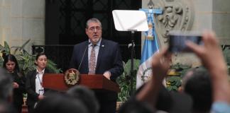 El presidente, Bernardo Arévalo, brinda conferencia de prensa. Foto: José Orozco/La Hora