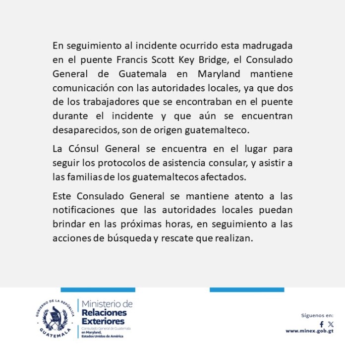 El Consulado indica que dos víctimas son de origen guatemalteco. 