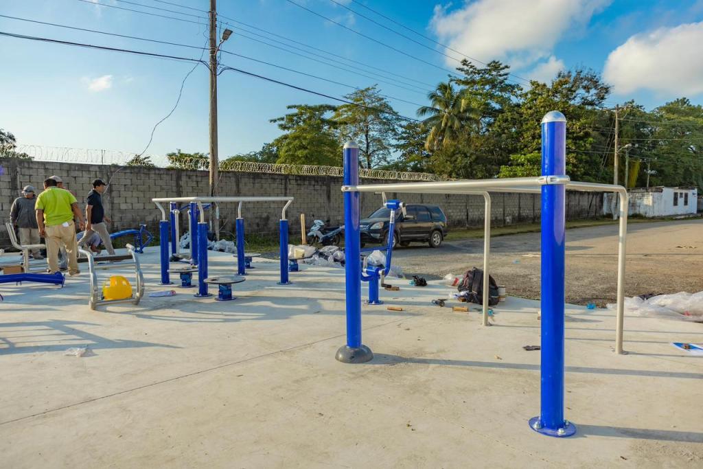 El Ministerio de Cultura y Deportes aumentó el gasto para la construcción de infraestructura, principalmente para el deporte recreativo. Foto de un parque en Puerto Barrios, Izabal. Foto / MCD.