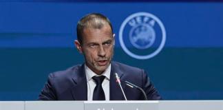 Foto de archivo del presidente de la UEFA Aleksander Ceferin. EFE,/EPA/MIGUEL A. LOPES