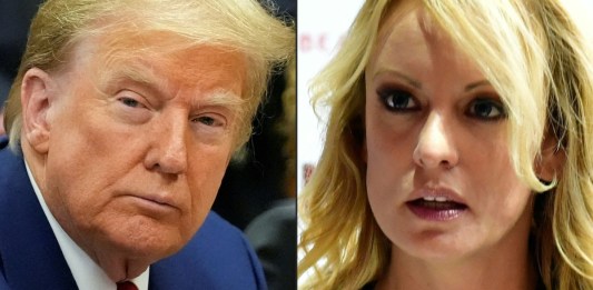 El expresidente de Estados Unidos Donald Trump y Stormy Daniels llegarán a juicio este lunes próximo. Foto AFP