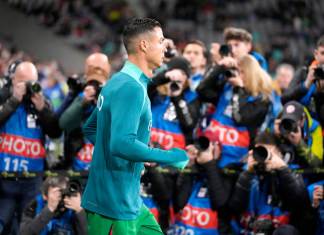 Cristiano Ronaldo previo al partido amistoso contra Eslovenia, el martes 26 de marzo de 2024. (AP Foto/Darko Bandic)