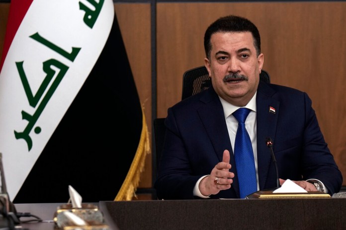El primer ministro iraquí Mohammed Shia al Sudani en Bagdad, Irak, el 27 de enero de 2024. (Foto AP/Hadi Mizban, Pool)