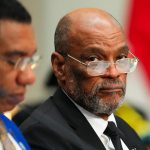 El primer ministro de Haití, Ariel Henry asiste a una sesión de trabajo en la Cumbre Canadá. (Sean Kilpatrick/The Canadian Press vía AP, archivo)