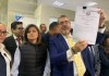 El presidente Bernardo Arévalo y la vicepresidenta Karin Herrera presentaron un amparo ante la CSJ. Foto: Diego España/La Hora
