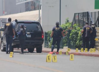 Atentado contra la fiscal del MP, el pasado 27 de marzo. (Foto La Hora: José Orozco)