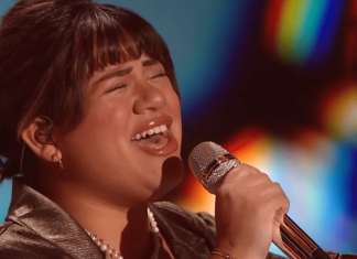 Julia Gagnon durante la presentación que la llevo a estar dentro de los 20 finalistas de American Idol. (Foto La Hora: Captura de pantalla de YouTube)