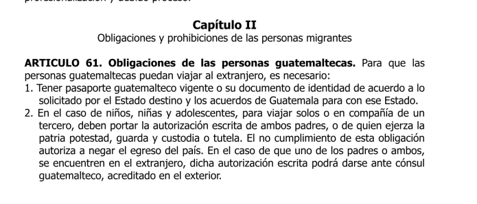 El Código de Migración indica las obligaciones de los padres a la hora de viajar con sus hijos. (Foto: Captura de pantalla)