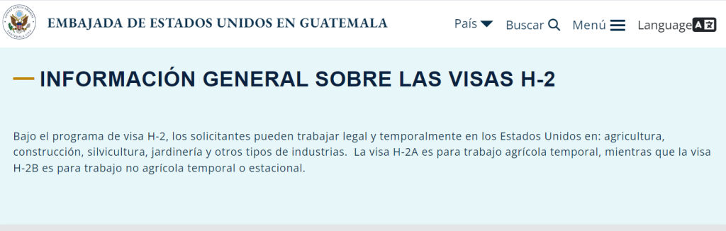 Con las visas H-2 es posible trabajar legal y temporal en EE.UU. (Foto: captura de pantalla)