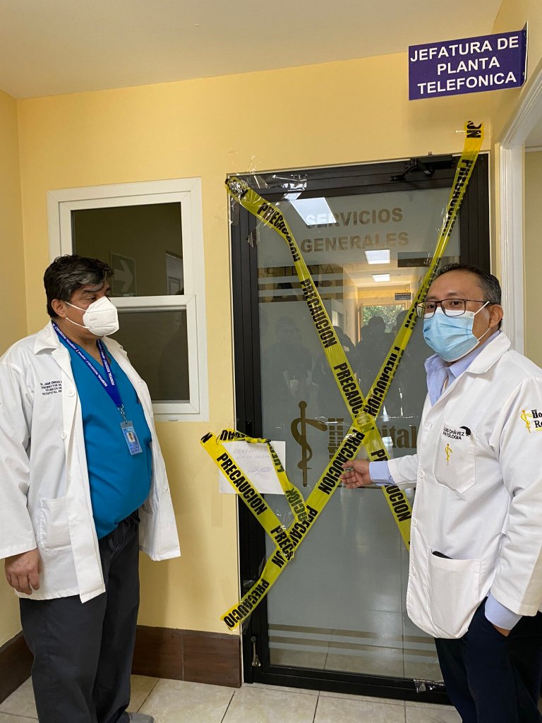 "Autoridades realizaron la apertura de las oficinas de la Subdirección de Ingeniería y Mantenimiento." Foto: Hospital Roosevelt / La Hora