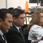 En la foto los cuatro magistrados titualres del TSE, Gabriel Aguilera, Ranulfo Rafael Rojas, Irma Palencia y Mynor Franco. Foto La Hora / AFP