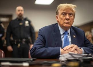 El expresidente Donald Trump comparece ante un tribunal penal de Manhattan. (Dave Sanders/The New York Times vía AP, Pool)