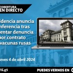 Retransmisión: Presidencia anuncia conferencia tras presentar denuncia por contrato de vacunas rusas. Diseño: Roberto Altán/La Hora