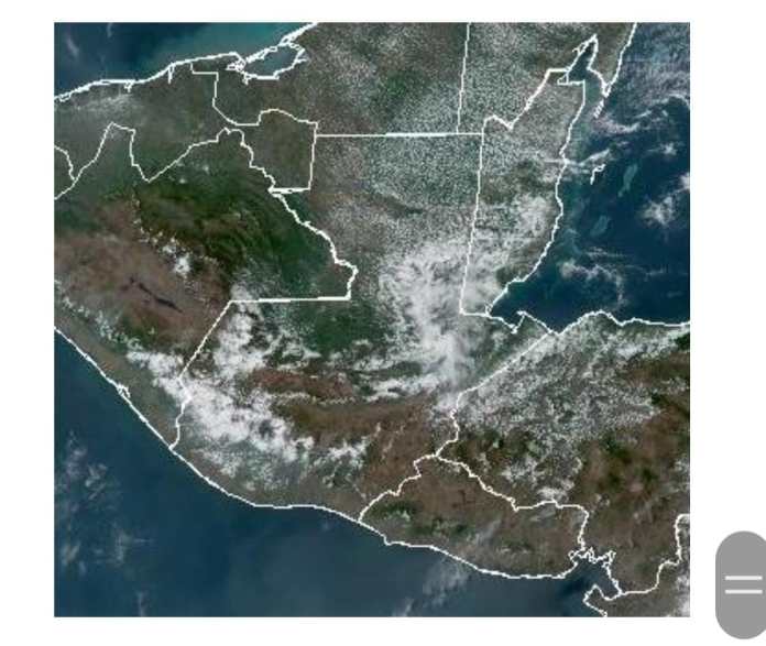 El Insivumeh analiza imágenes sobre el comportamiento atmosférico en el país. Foto: captura de pantalla Insivumeh