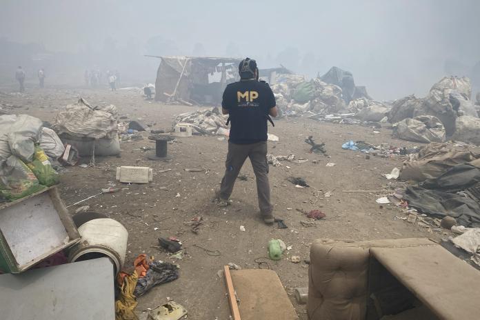 El MP investiga el incendio en el vertedero de AMSA. (Foto: José Orozco/La Hora)
