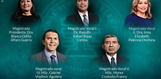 Magistrados titulares del Tribunal Supremo Electoral. Foto: Roberto Altán/La Hora