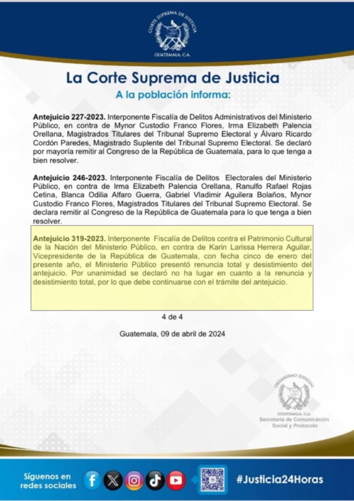Foto: Corte Suprema de Justicia/La Hora