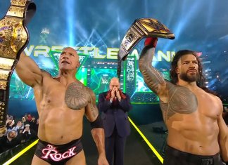 La roca y Roman Reigns definieron las reglas para la batalla de este 7 de abril de 2024. (Foto La Hora: @WWE en la red social X)