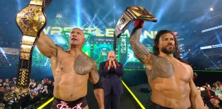 La roca y Roman Reigns definieron las reglas para la batalla de este 7 de abril de 2024. (Foto La Hora: @WWE en la red social X)