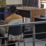 Carlos Roberto López Ortiz, de 20 años, en audiencia de primera declaración por supuestamente tener vínculos con la muerte de Farruko Pop. Foto: Fabricio Alonzo