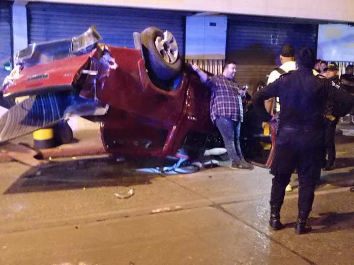 Un accidente de tránsito ocurrió en la zona 1 de la capital, en el cual estuvo involucrado el diputado Julio Portillo. Foto: Fabricio Alonzo