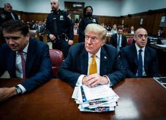 El expresidente Donald Trump en un tribunal federal de Manhattan, en Nueva York, el miércoles 29 de mayo de 2024. (Jabin Botsford/The Washington Post vía AP, Pool)