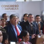 "Autoridades de pueblos indígenas solicitan al Congreso de la Republica, aprobar la iniciativa de Ley que pretende aprobar reformas a la Ley del Ministerio Público y destitución de Consuelo Porras" Foto: Fabricio Alonzo / La Hora.
