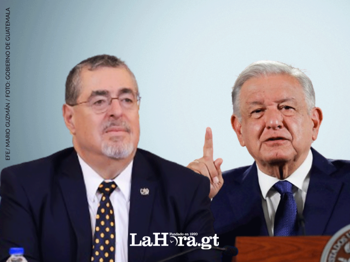 Bernardo Arévalo, presidente de Guatemala, y Andrés Manuel López Obrador (AMLO), presidente de México. Arte: Roberto Altán