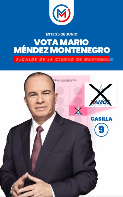 El exministro Mario Méndez Montenegro fue candidato a alcalde por Vamos en 2023. 