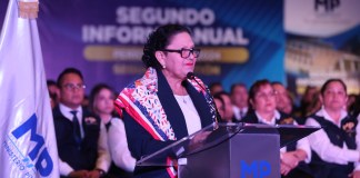 María Consuelo Porras, Fiscal General, presenta informe de labores del período 2023-2024. Foto: MP