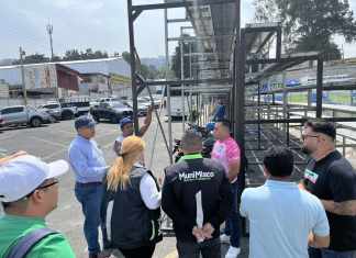 La Conred recomendó respetar el aforo autorizado para el estadio Santo Domingo de Guzmán, que es de 5 mil aficionados, y no utilzar la ampliación construida. Foto: X Antoni Illescas / La Hora