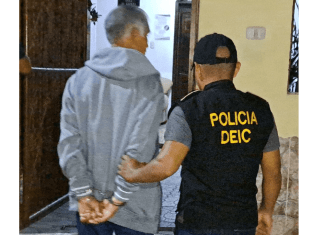 "La Policía Nacional Civil (PNC) capturo al nicaragüense Santos René de 65 años, acusado de 9 delitos por violación" (Foto PNC/ La Hora).