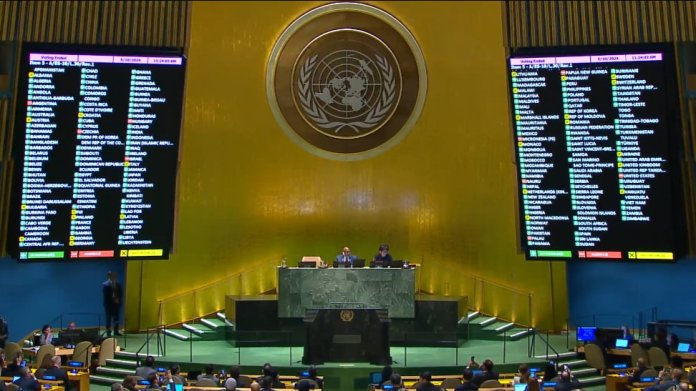 La Asamblea General de la ONU votó por dar más privilegios a Palestina, aunque no se modificó su estatus como observador. Foto: ONU/La Hora