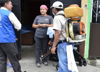 Para evitar los criaderos de zancudos y la propagación del dengue, el Ministerio de Salud impulsa una campaña de fumigación. Foto: DCA vía AGN