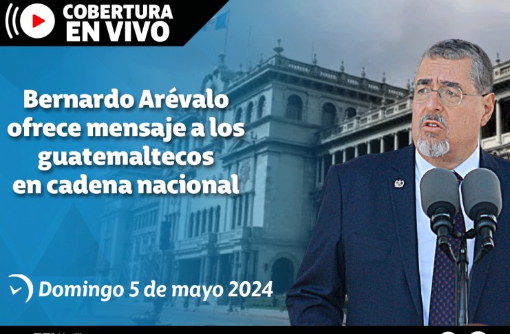 Bernardo Arévalo ofrece mensaje a los guatemaltecos en cadena nacional.