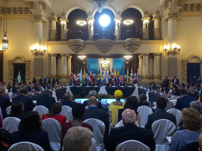 Cancilleres y otros altos funcionarios de América se reúnen en Guatemala en la para abordar temas migratorios. Foto: José Orozco/La Hora