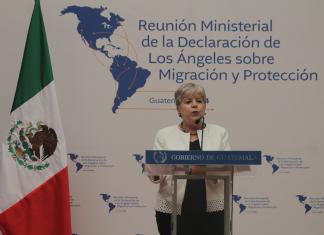 Alicia Bárcena, Secretaria de Relaciones Exteriores de México en conferencia de prensa sobre migración en la región. (Foto: José Orozco/La Hora)