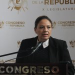 Foto José Orozco La diputada de VALOR y exministra de Relaciones Exteriores Sandra Jovel en una actividad reciente en el Congreso de la República.