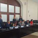 El titular de la SAT, Marco Livio Díaz, asistió al Congreso con el apoyo de los directores de la SAT, y de la viceministra de Finanzas, Patricia Joarchín. Foto: La Hora