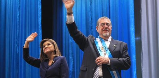 Toma de posesión del presidente Bernardo Arévalo y Karin Herrera. Foto: La Hora