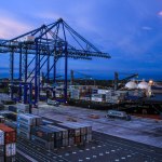 Área utilizada por las grúas de APM Terminals. Foto: APM Terminals