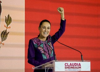 La candidata presidencial del partido gobernante, Claudia Sheinbaum. (Foto AP/Eduardo Verdugo)