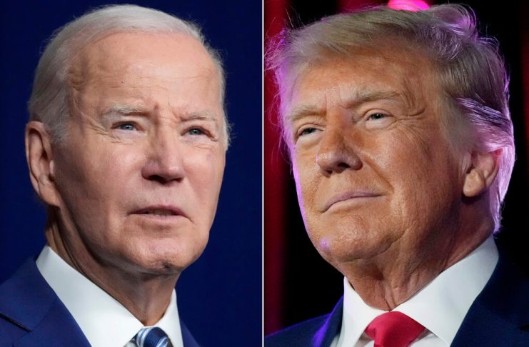 Combinación de fotos del presidente Joe Biden y el expresidente Donald Trump. (AP Foto, Archivo)