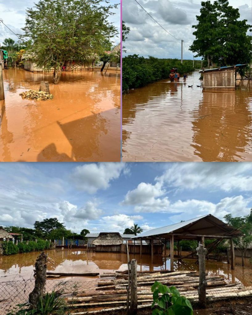 Según los reportes de la Coordinación para la Reducción de Desastres (Conred), la intensa lluvia ha generado varias inundaciones en la provincia. Foto: Conred