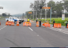 La autopista Palín-Escuintla se encuentra totalmente cerrada. (Foto: CIV)