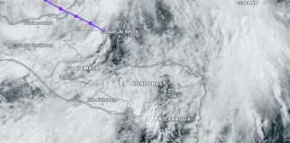 El ciclón se estaría formando al norte de Guatemala y Belice. (Foto: Zoom Earth)