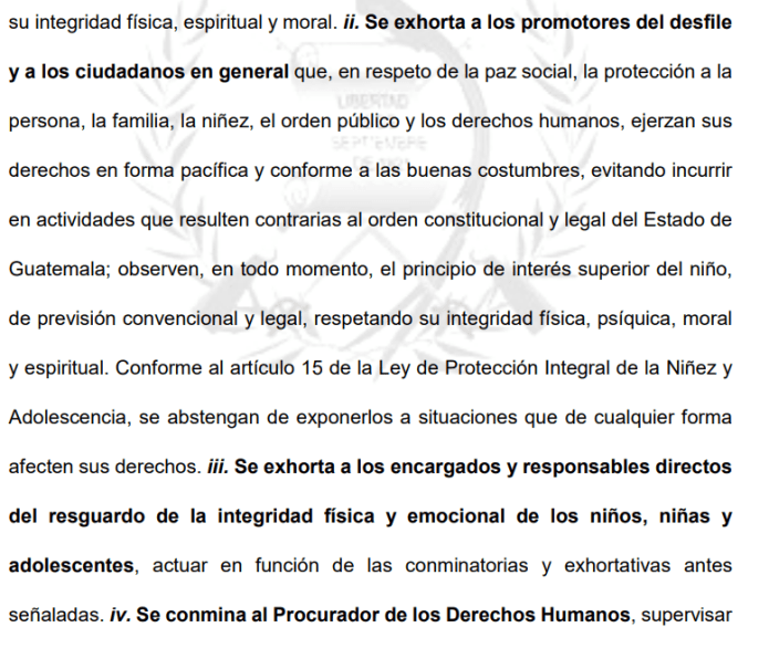 CC solicita respeto a los derechos de la niñez y las buenas costumbres según su resolución.  Foto La Hora / Captura de pantalla de la Resolución 