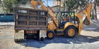 CIV retoma trabajos de construcción del paso a desnivel en la avenida Petapa. Foto: CIV